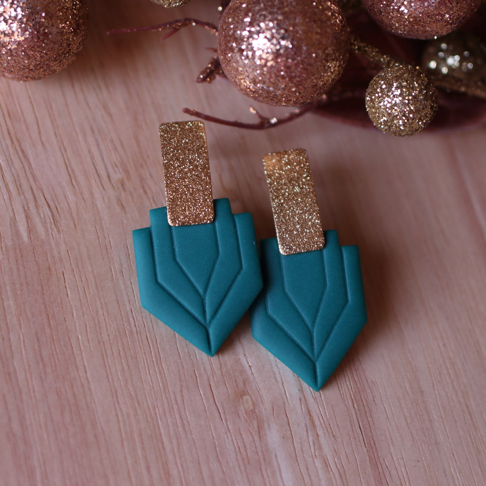 Orecchini Art Decò Gatsby Verde