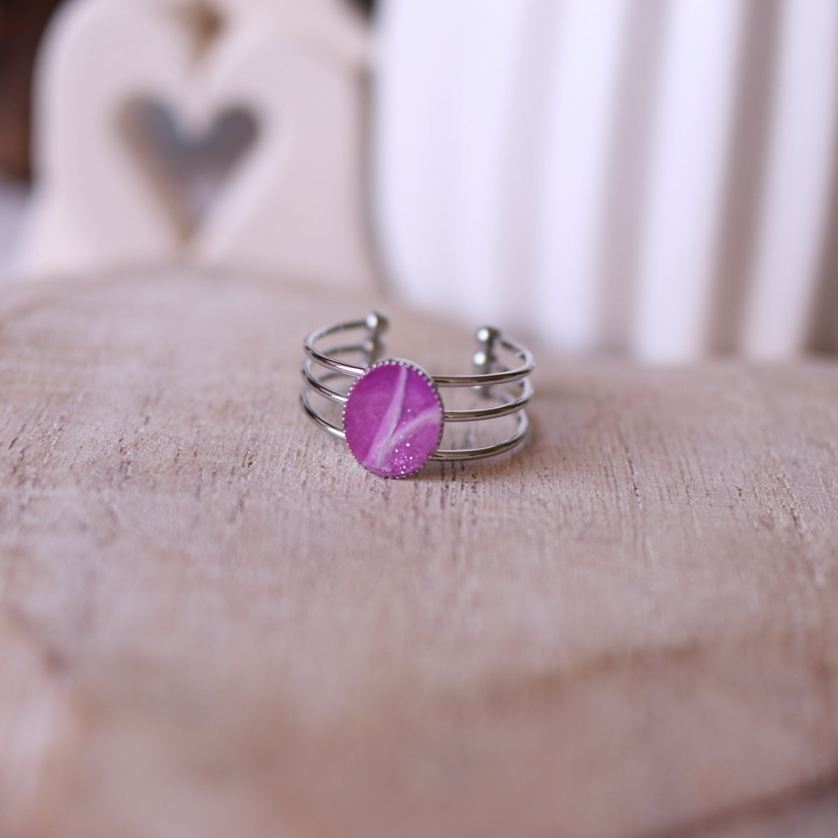 Anello Fucsia ovale