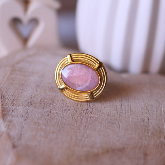 Anello Effetto Quarzo Rosa