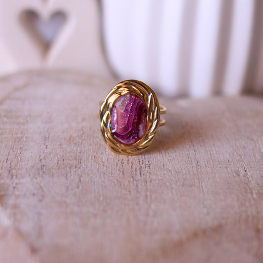Anello Rosso Ovale