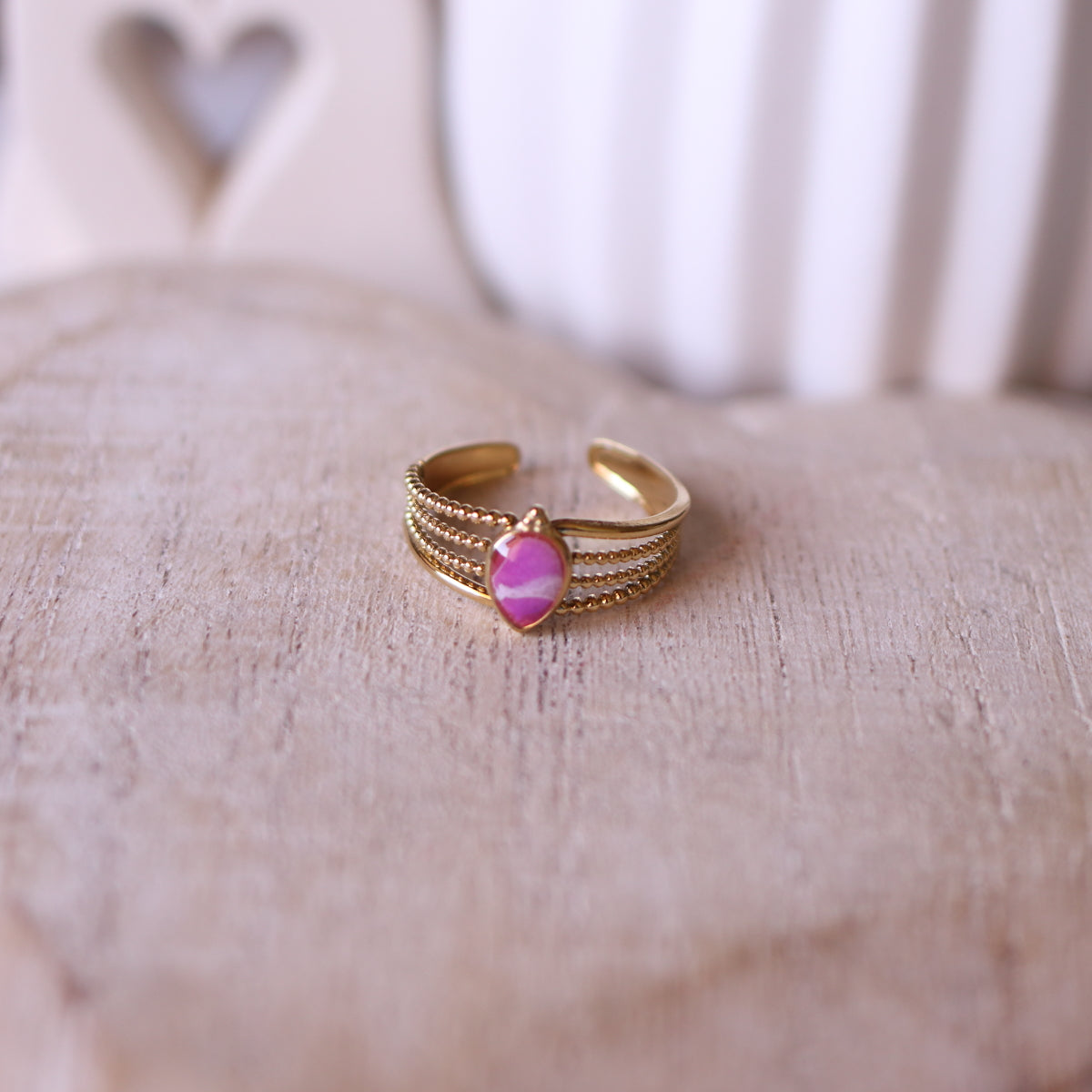 Anello Fucsia Goccia