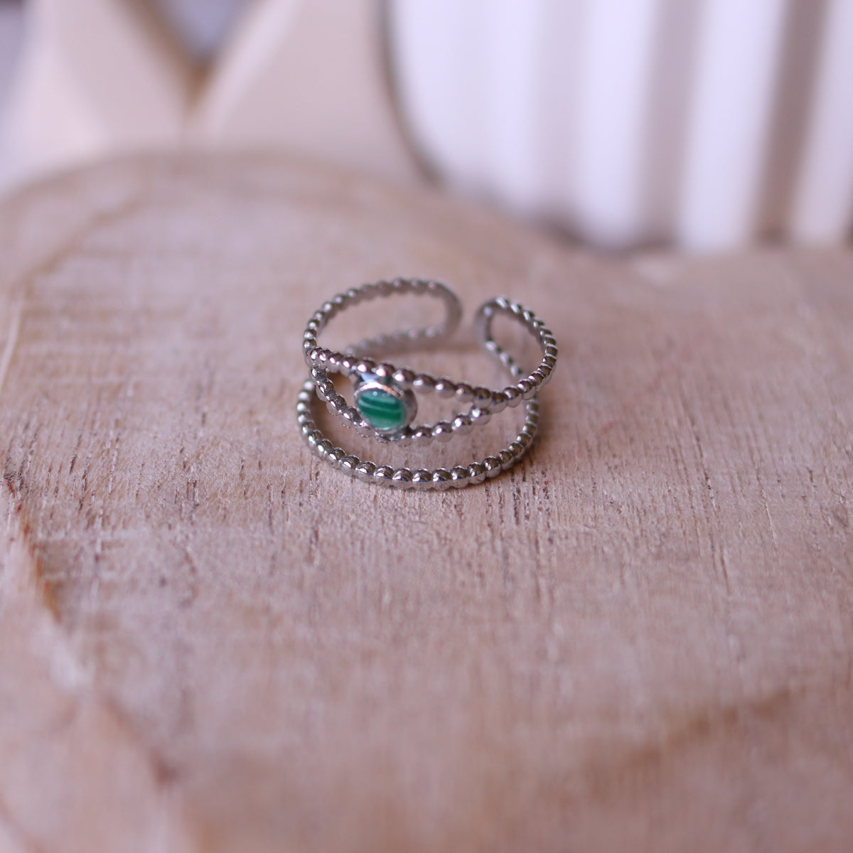 Anello Effetto Malachite fascia