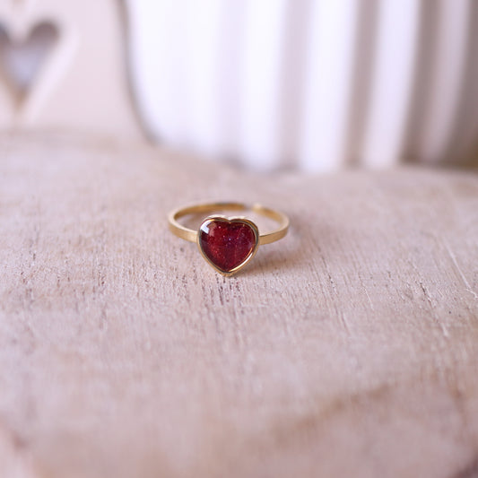 Anello Rosso cuore