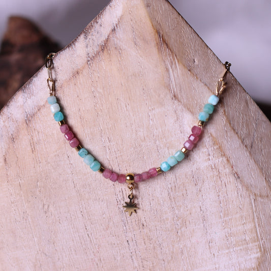 Collana Armonia Amazzonite e Tormalina
