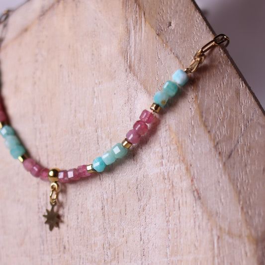 Collana Armonia Amazzonite e Tormalina