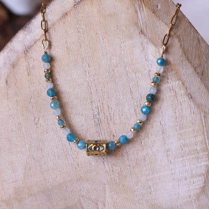Collana Armonia Apatite e Acquamarina