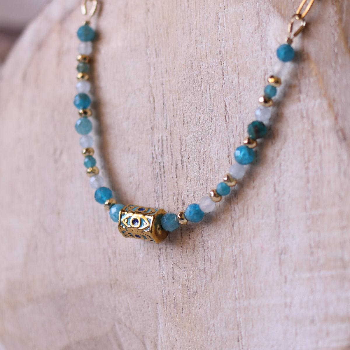 Collana Armonia Apatite e Acquamarina