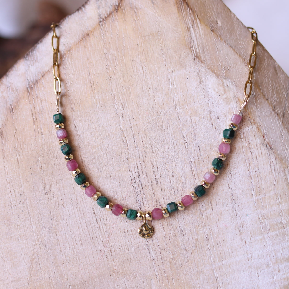 Collana Armonia Malachite e Tormalina