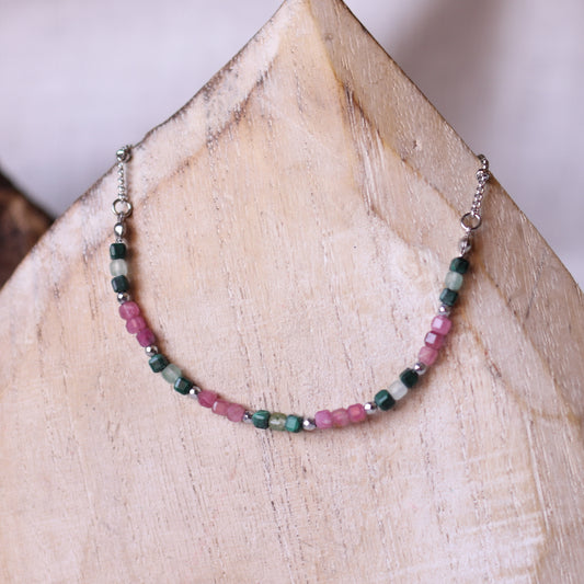 Collana Armonia Malachite, Avventurina e Tormalina