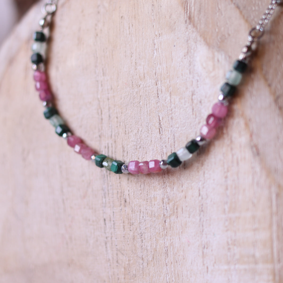 Collana Armonia Malachite, Avventurina e Tormalina