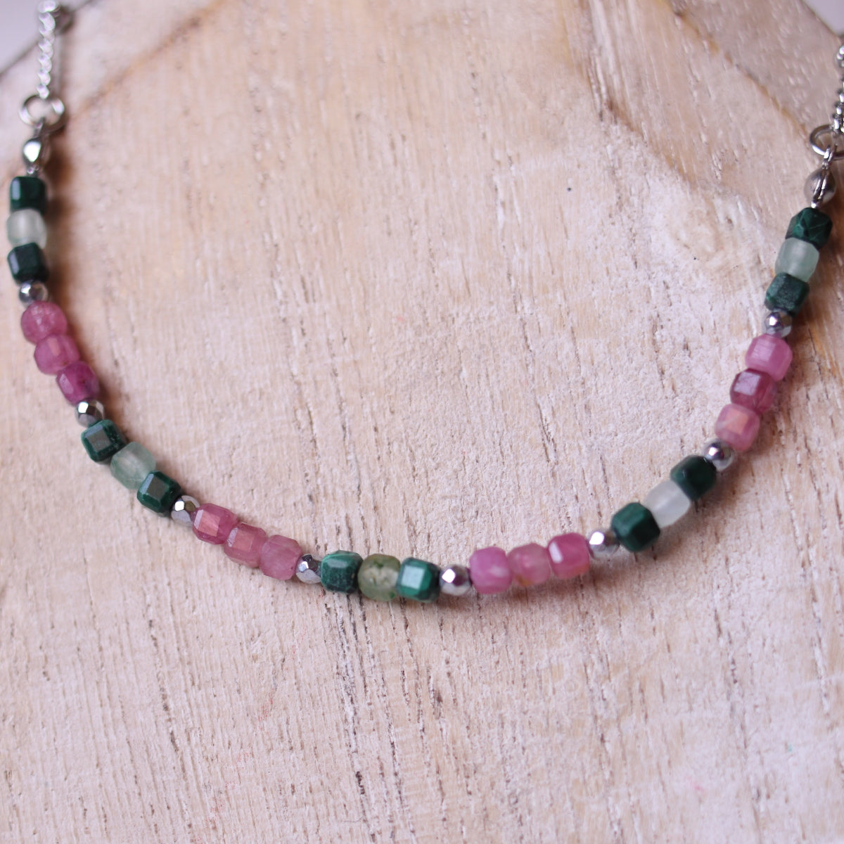 Collana Armonia Malachite, Avventurina e Tormalina
