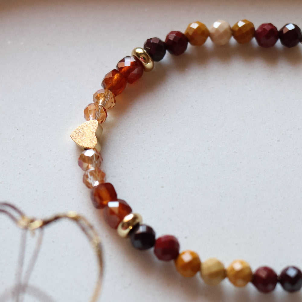 Collana Armonia Diaspro Mokaite e Granato