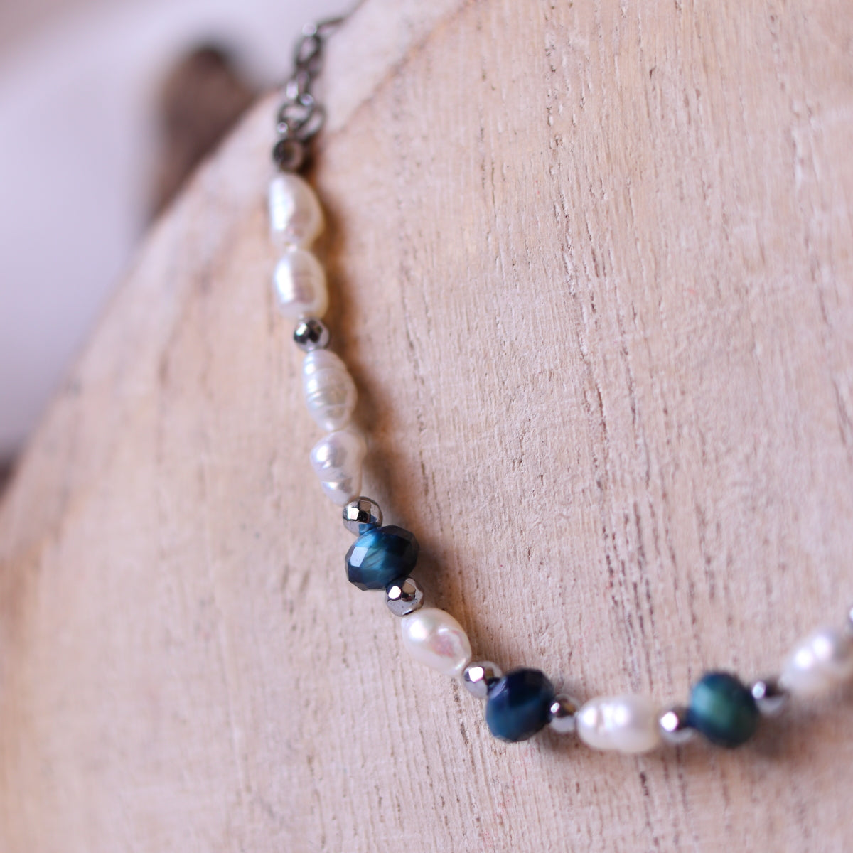 Collana Armonia Perle e Occhio di Tigre