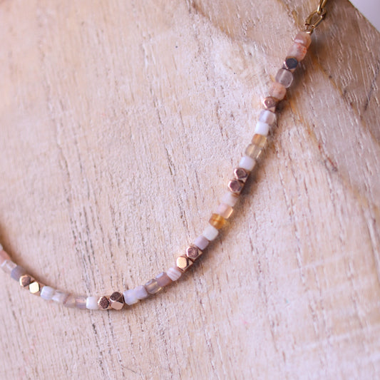Collana Armonia Agata Botswana e Pietra del Sole