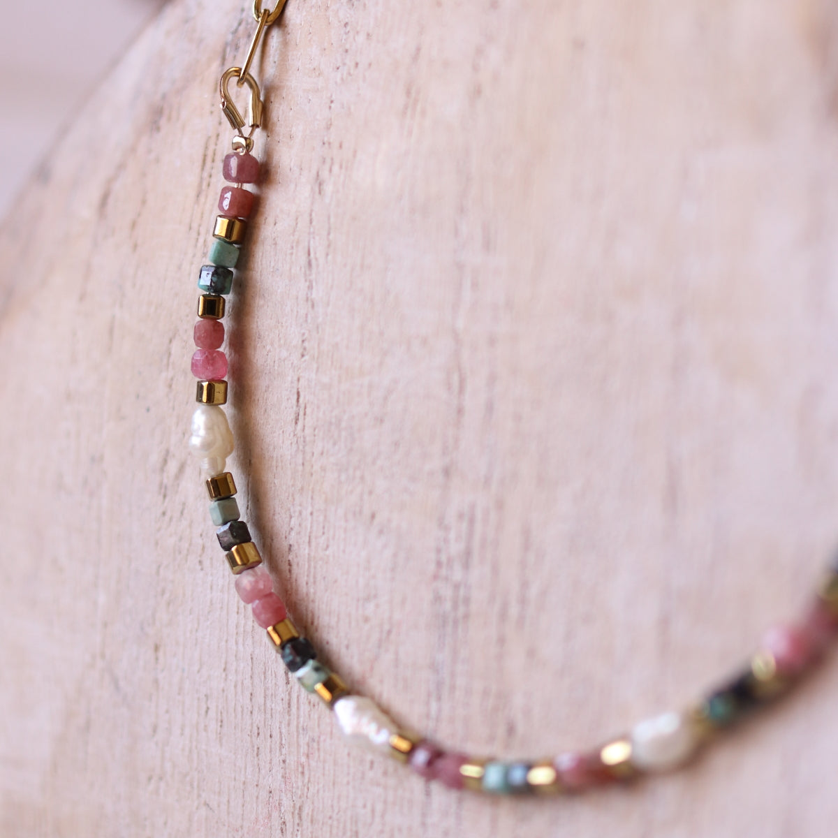Collana Armonia Rodocrosite, Turchese Africano e perle