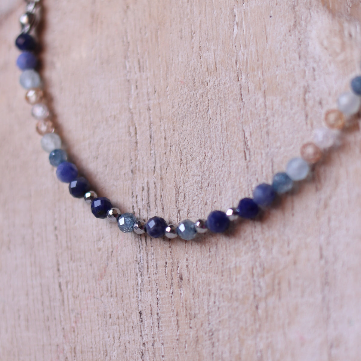 Collana Armonia Zirconi, Sodalite e Acquamarina