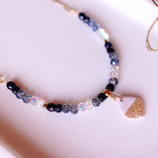 Collana Armonia Blu e Azzurro con Ciondolo