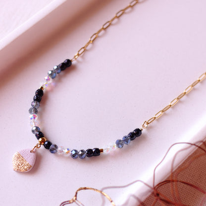 Collana Armonia Blu e Azzurro con Ciondolo