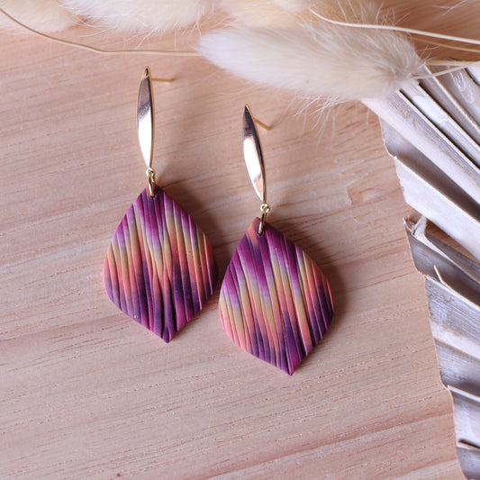Orecchini Bargello Viola Arancio Goccia
