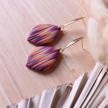 Orecchini Bargello Viola Arancio Goccia