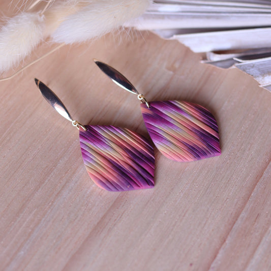 Orecchini Bargello Viola Arancio Goccia