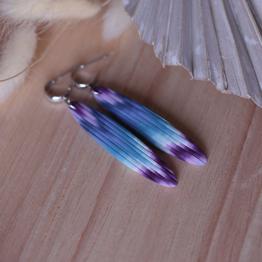 Orecchini Bargello Blu Azzurro ovale allungato