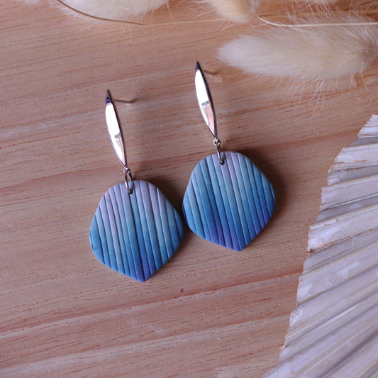 Orecchini Bargello Blu Azzurro Pentagono