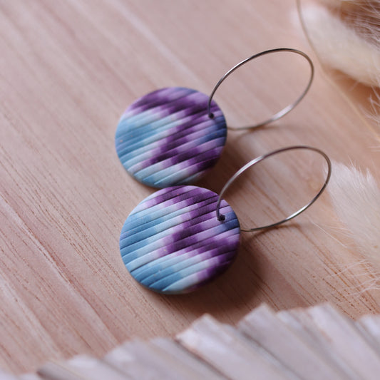 Orecchini Bargello Blu Viola Tondo