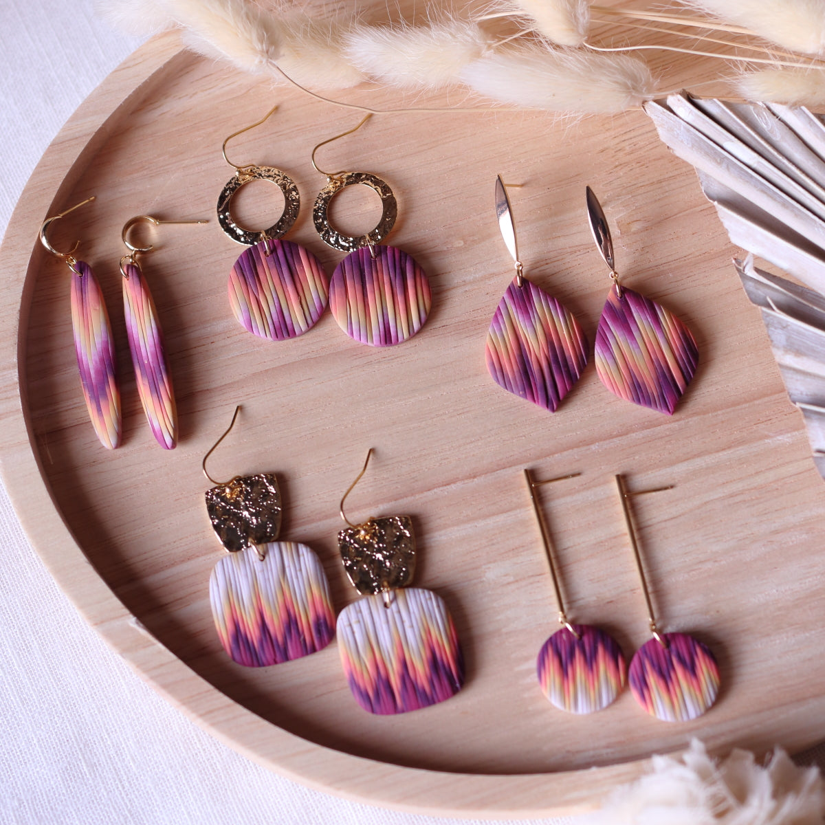 Orecchini Bargello Viola Arancio Goccia