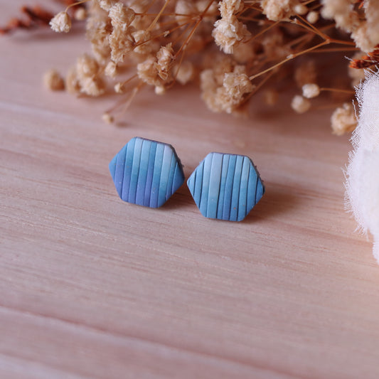 Orecchini Bargello Lobo Azzurro Esagono
