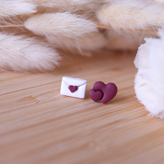 Orecchini Busta e Cuore Lobo