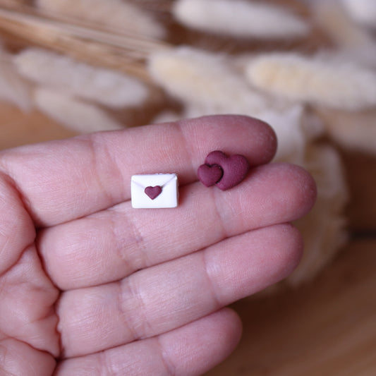 Orecchini Busta e Cuore Lobo