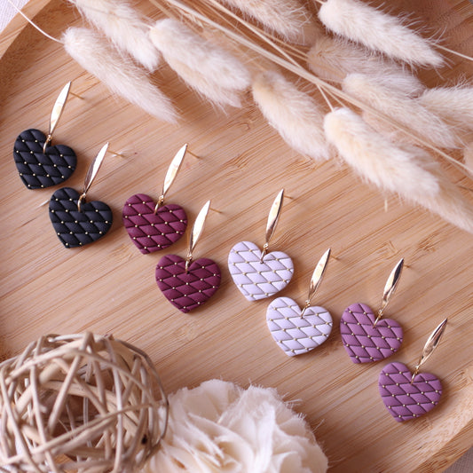 Orecchini Effetto Chanel Velluto (Borgogna)