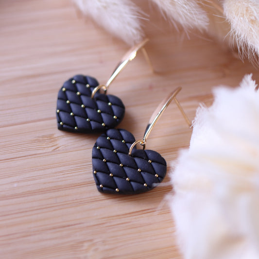 Orecchini Effetto Chanel Nero