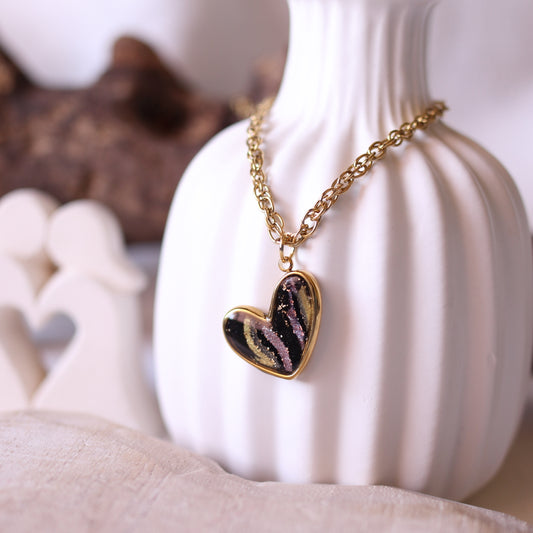 Collana Art Decò Nero Cuore