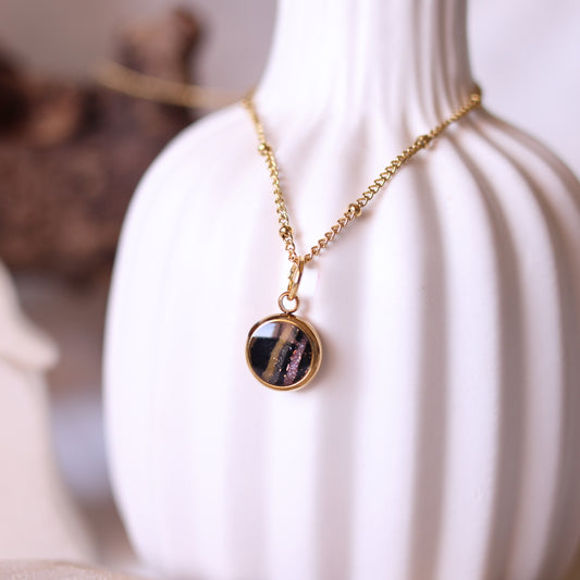 Collana Art Decò Nero tondo