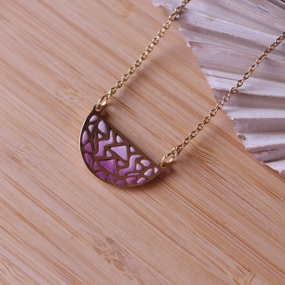 Collana Mezzaluna Rosa