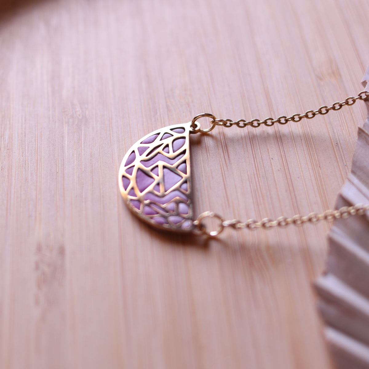 Collana Mezzaluna Rosa