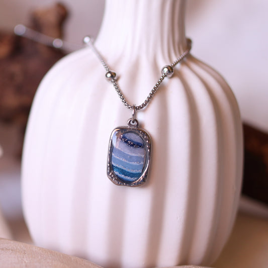 Collana Blu Sfumato rettangolo