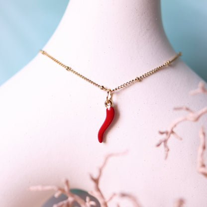 Collana con Cornetto portafortuna Oro