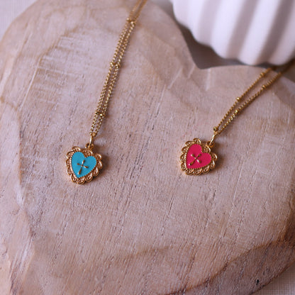 Collana Cuore Corallo