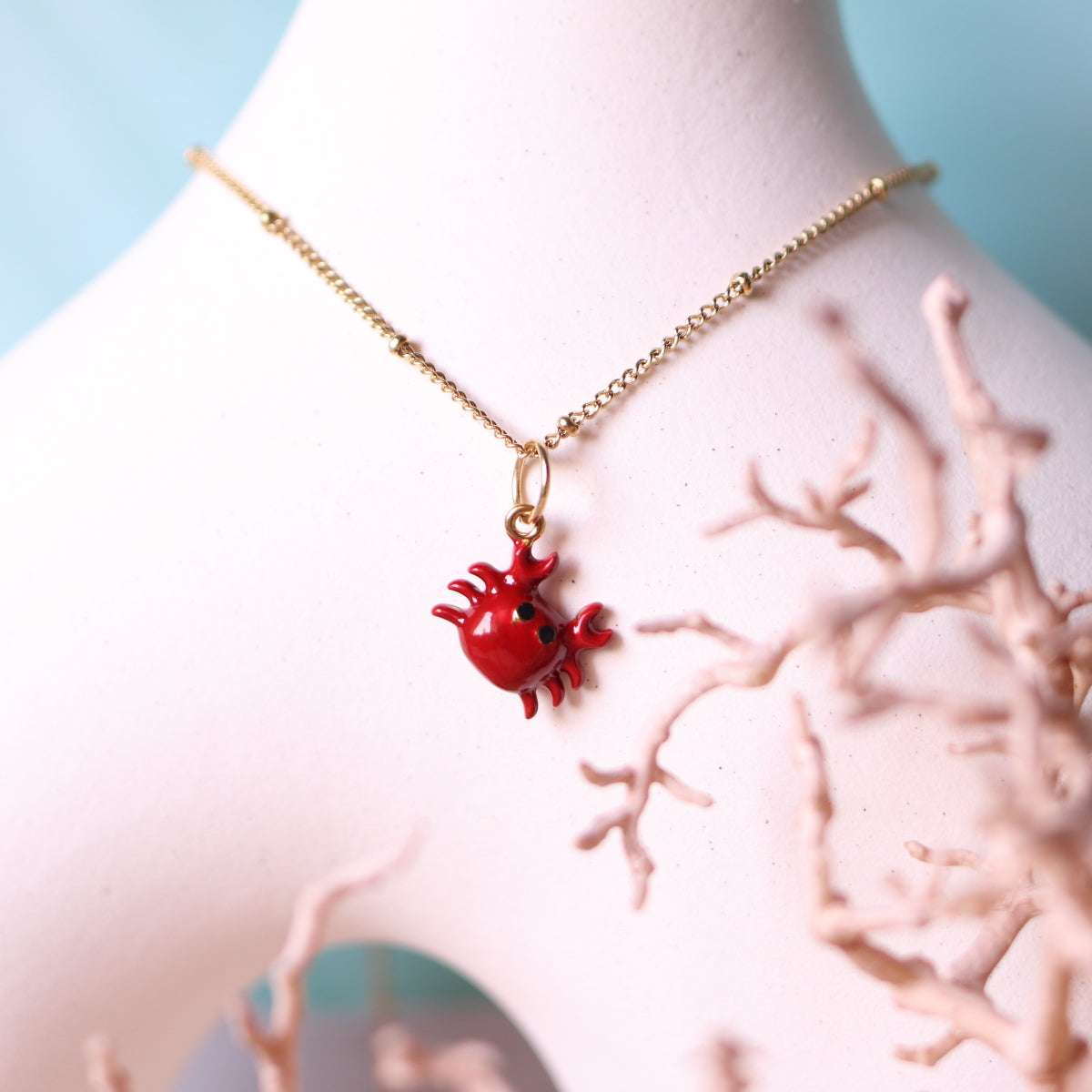 Collana con piccolo Granchio rosso