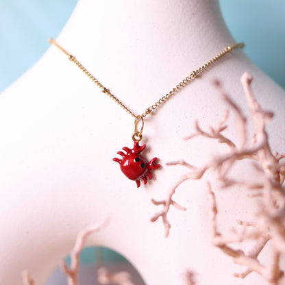 Collana con piccolo Granchio rosso