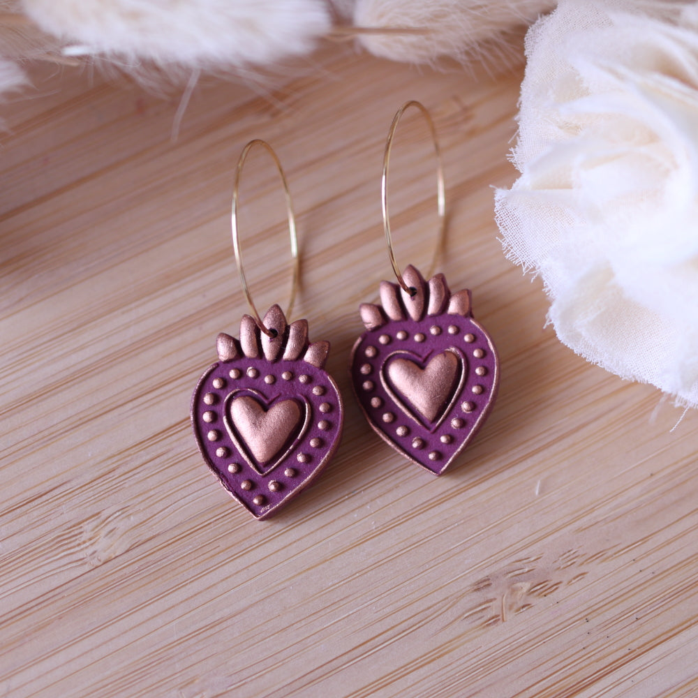 Orecchini Cuore Sacro