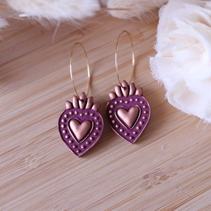 Orecchini Cuore Sacro