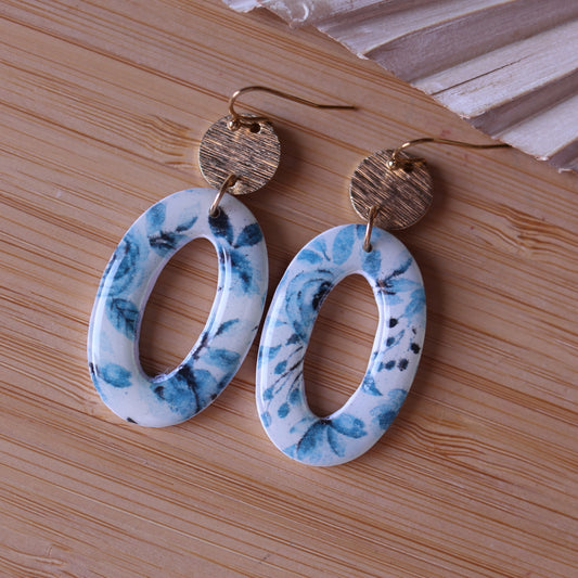 Orecchini Floreale Azzurro