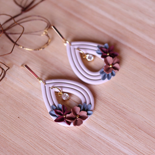 Orecchini Floreali Bianco Cubic Zirconia