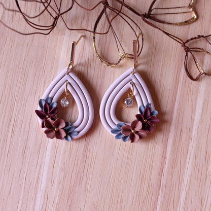 Orecchini Floreali Bianco Cubic Zirconia