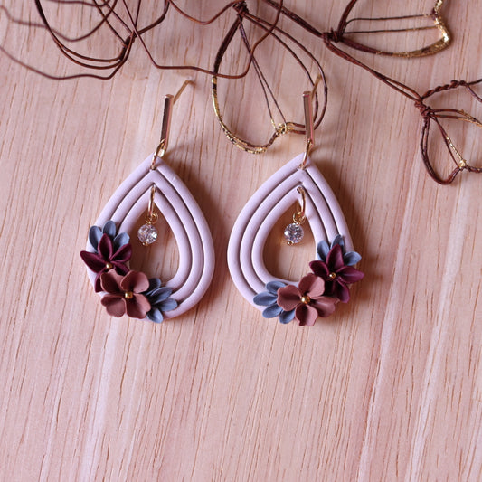 Orecchini Floreali Bianco Cubic Zirconia