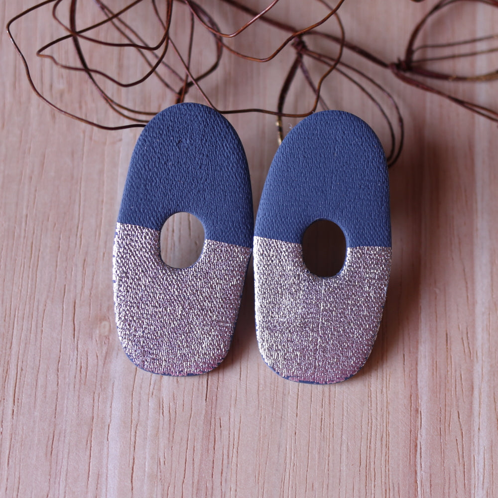 Orecchini Fusion Blu Argento